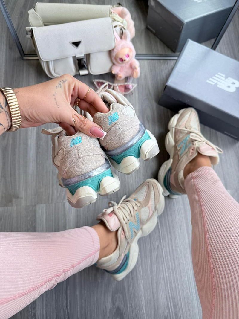 New balance 9060 Couro legítimo  premium Bege/azul