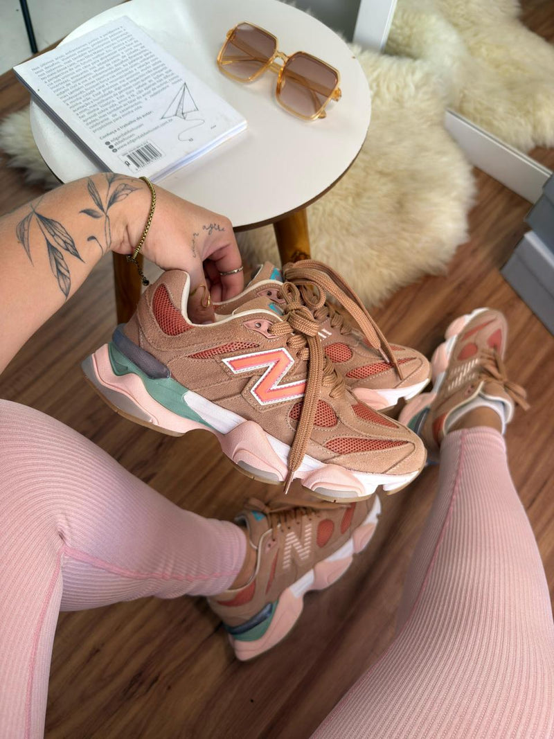 New balance 9060 Couro legítimo Salmão