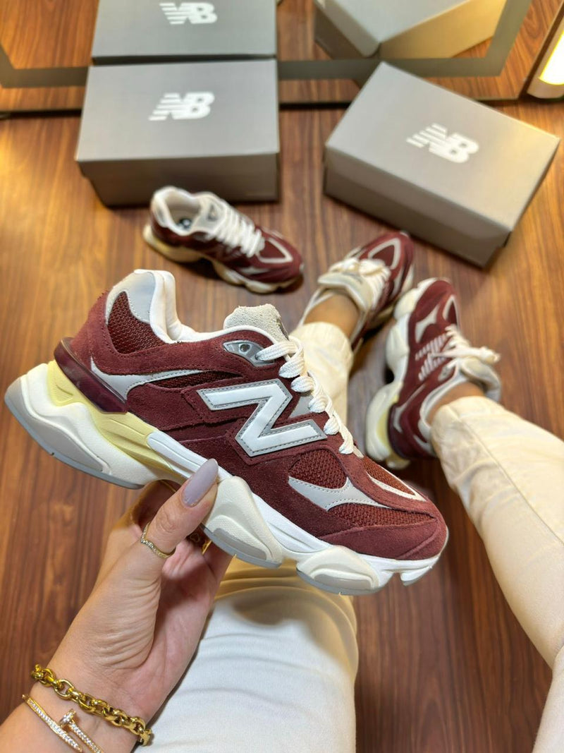 New balance 9060 Couro Marsala/cinza