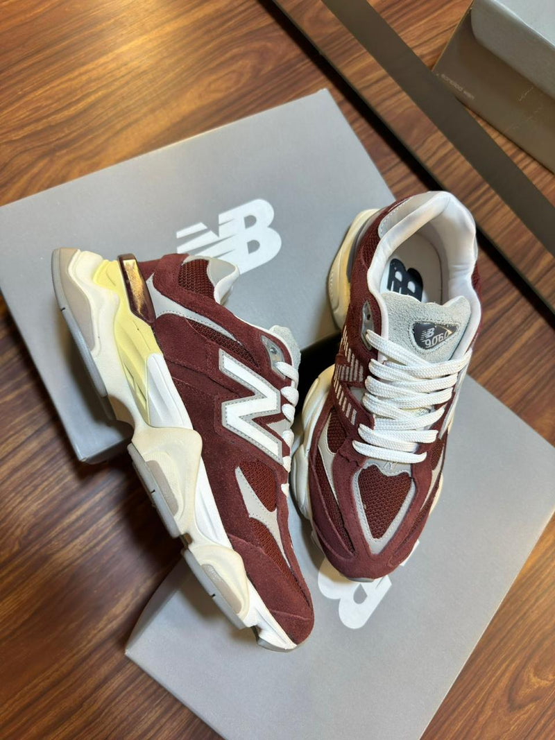 New balance 9060 Couro Marsala/cinza