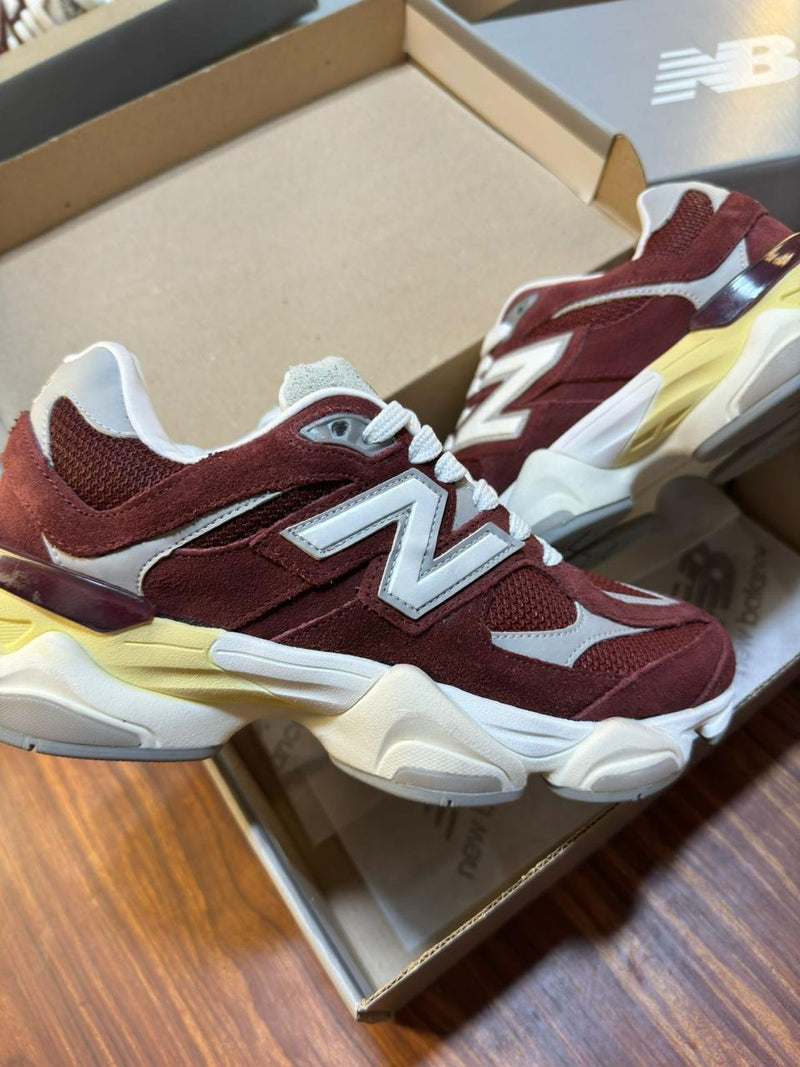 New balance 9060 Couro Marsala/cinza